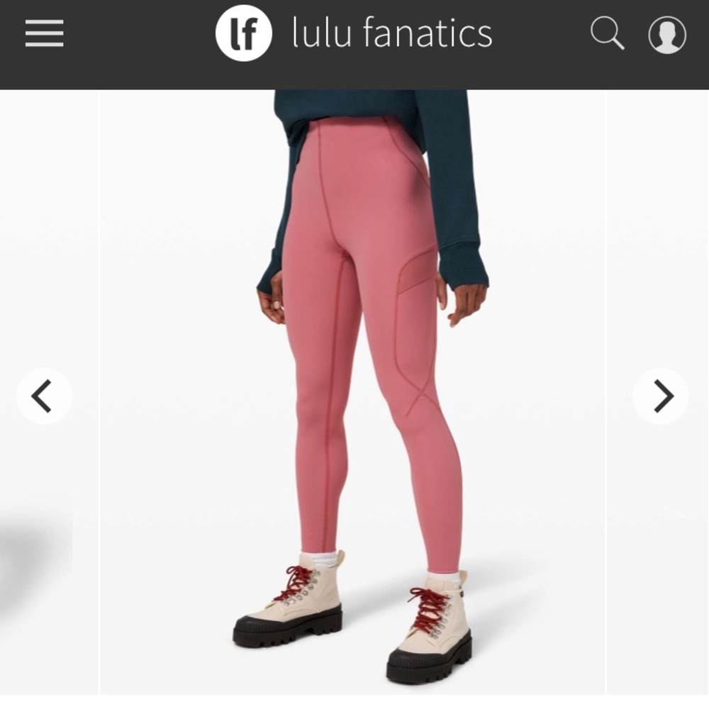 Lululemon Break a Trail SHR Tight 28”, brier rose